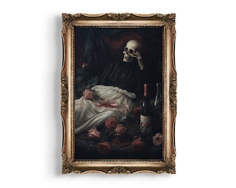 The Lonely | Gothic Wall Art, Dark Academia Prints, Whimsigoth Decor, Dark Moody Wall Art, Goth Decor, Macabre Art, Maximalist Decor