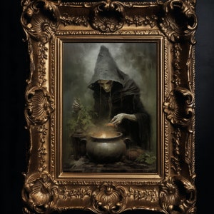 Embrace the magical allure of wiccan wall art with these moody prints, perfect for dark academia decor.