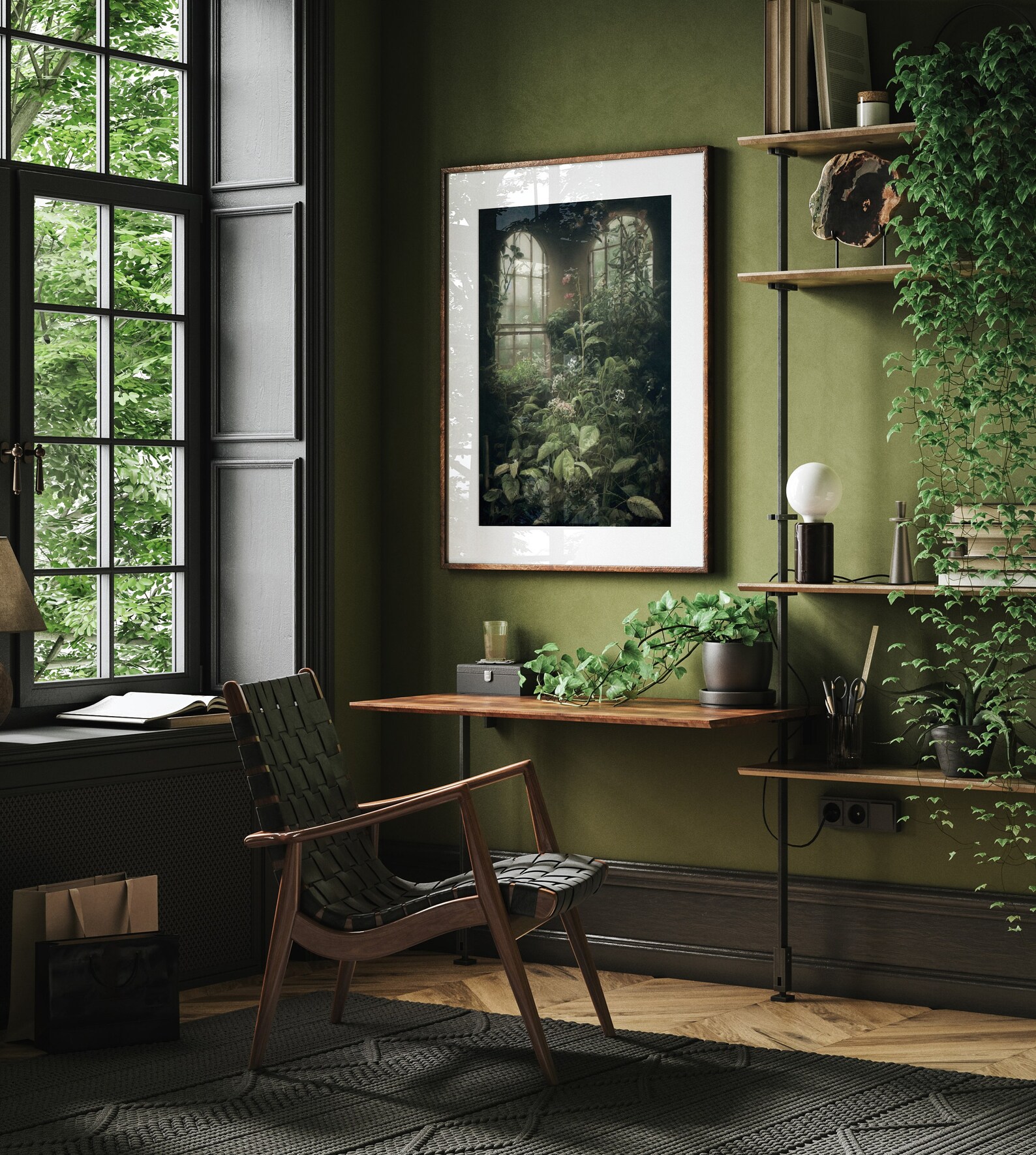 Greenhouse Interior Dark Cottagecore Wall Decor Dark Green - Etsy