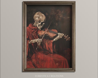 バイオリン演奏 絵画 今日のART）「ヴァイオリンを弾く死神といる自画像