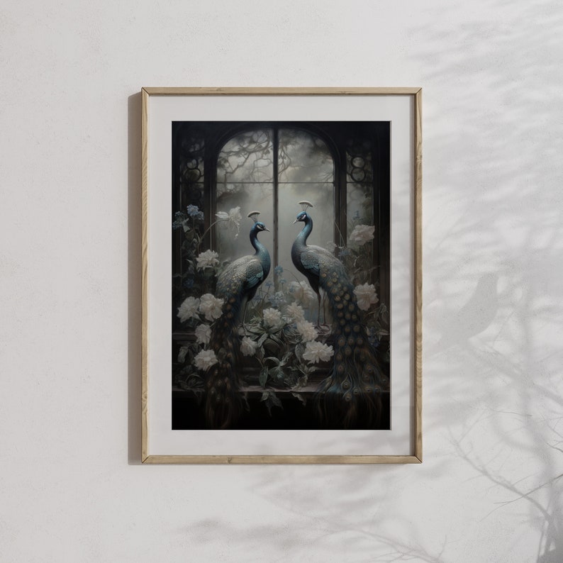 Captivating Decor: Embrace the allure of this moody wall art, a harmonious blend of dark academia and Victorian aesthetics.