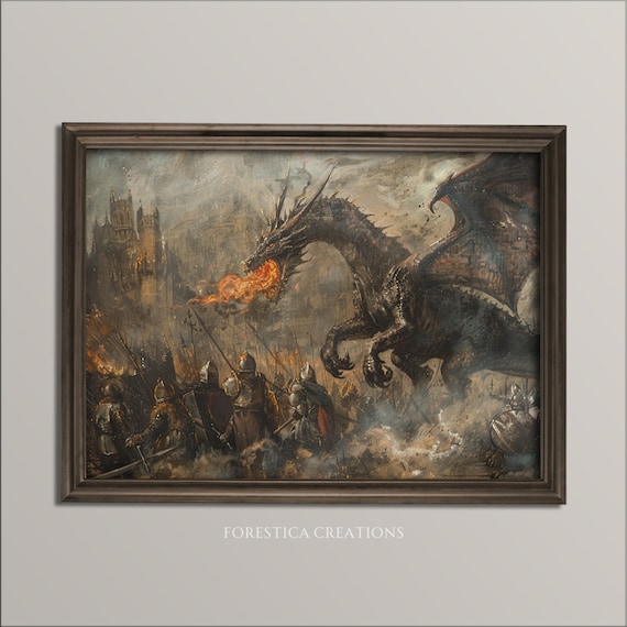 Vibrant Fire-Breathing Dragon Artwork
