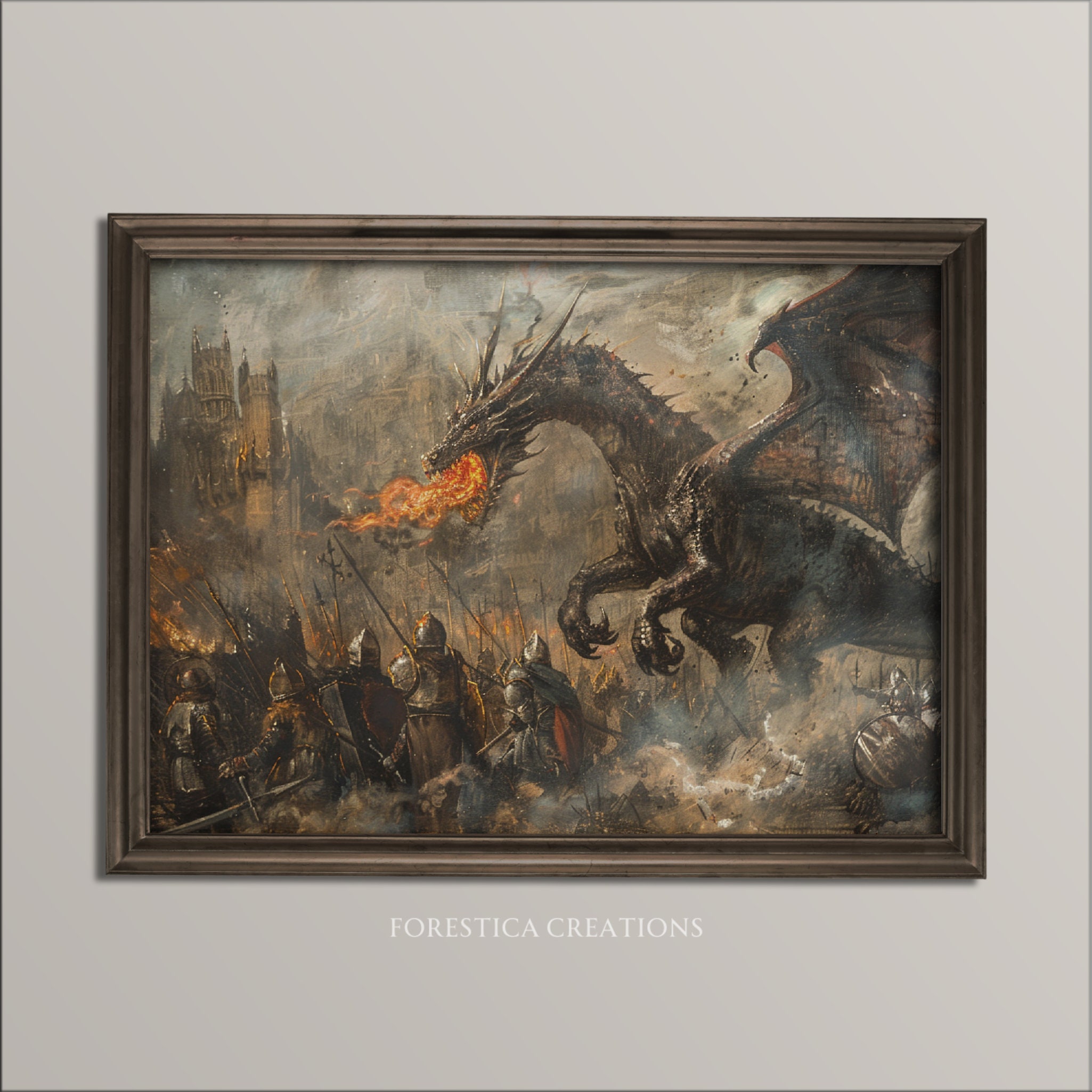 戦うドラゴン | 中世の戦闘画、ファンタジーダンジョンズ＆ドラゴンズ