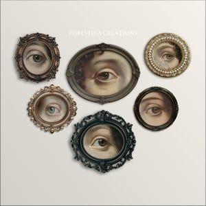 vintage painting of victorian lover's eyes