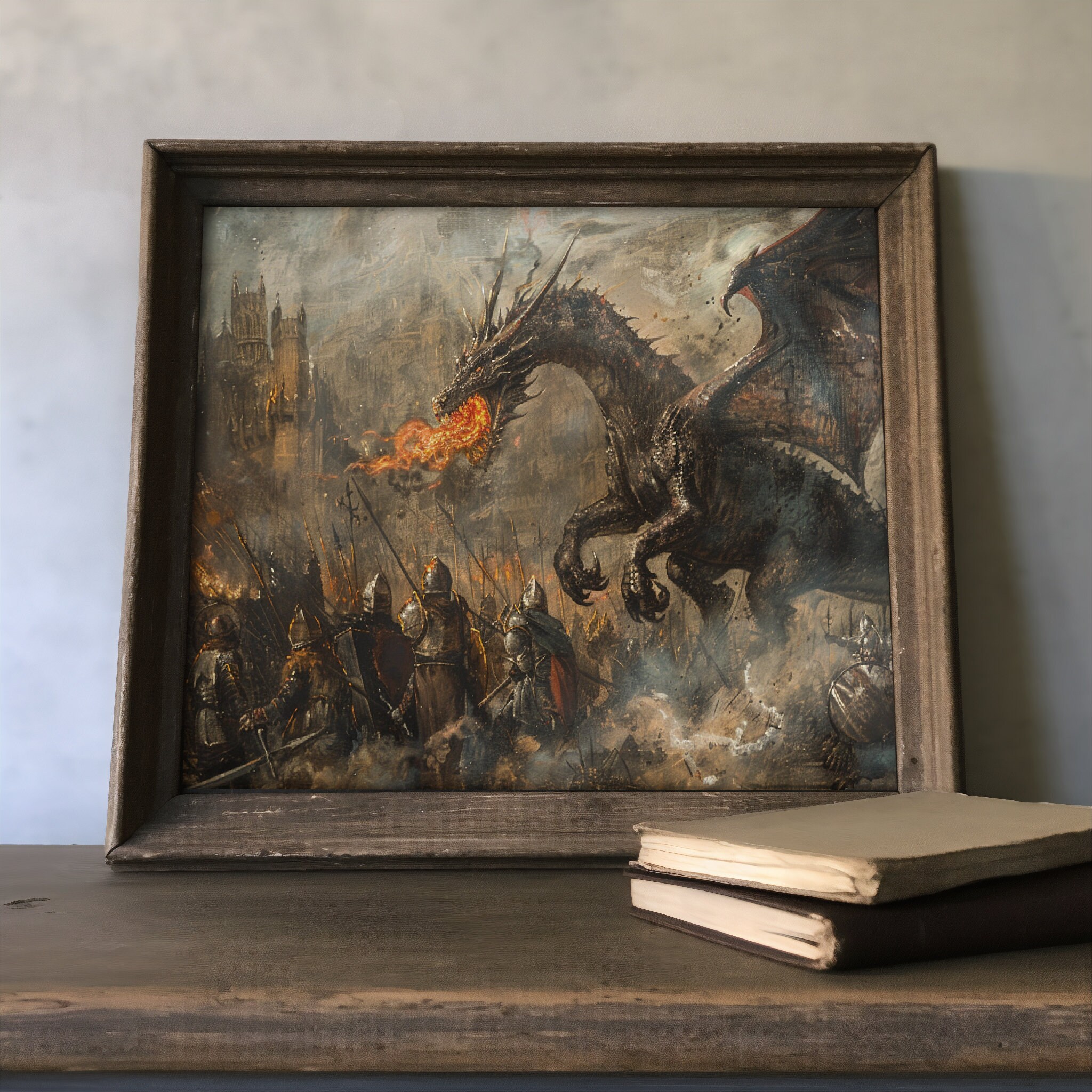 戦うドラゴン | 中世の戦闘画、ファンタジーダンジョンズ＆ドラゴンズ