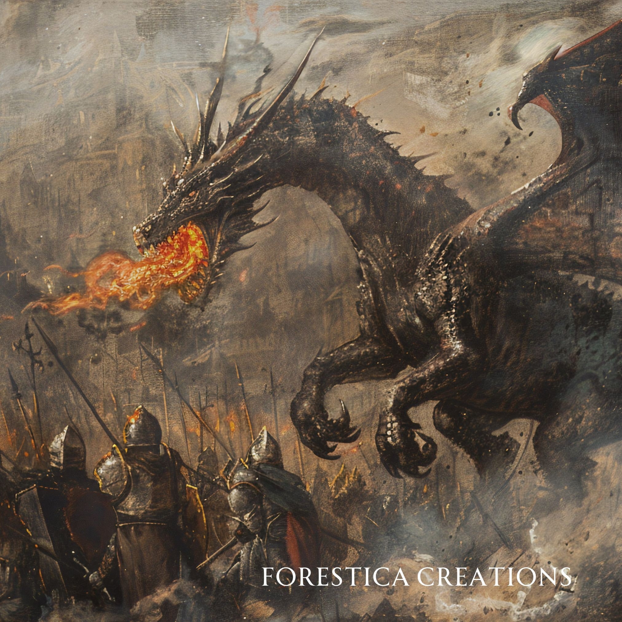 戦うドラゴン | 中世の戦闘画、ファンタジーダンジョンズ＆ドラゴンズ