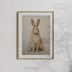 Easter Bunny | Cottagecore Room Decor, Vintage Easter Prints, Rustic ...