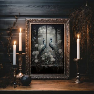 Intricate Details: Explore the rich tapestry of dark cottagecore art, where every stroke tells a story of Victorian splendor and dark floral painting.