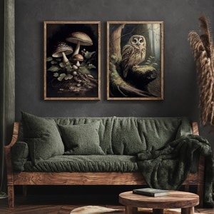 Set of 6 Cottagecore Prints | Forest Gallery Wall Set, Mushroom Decor ...