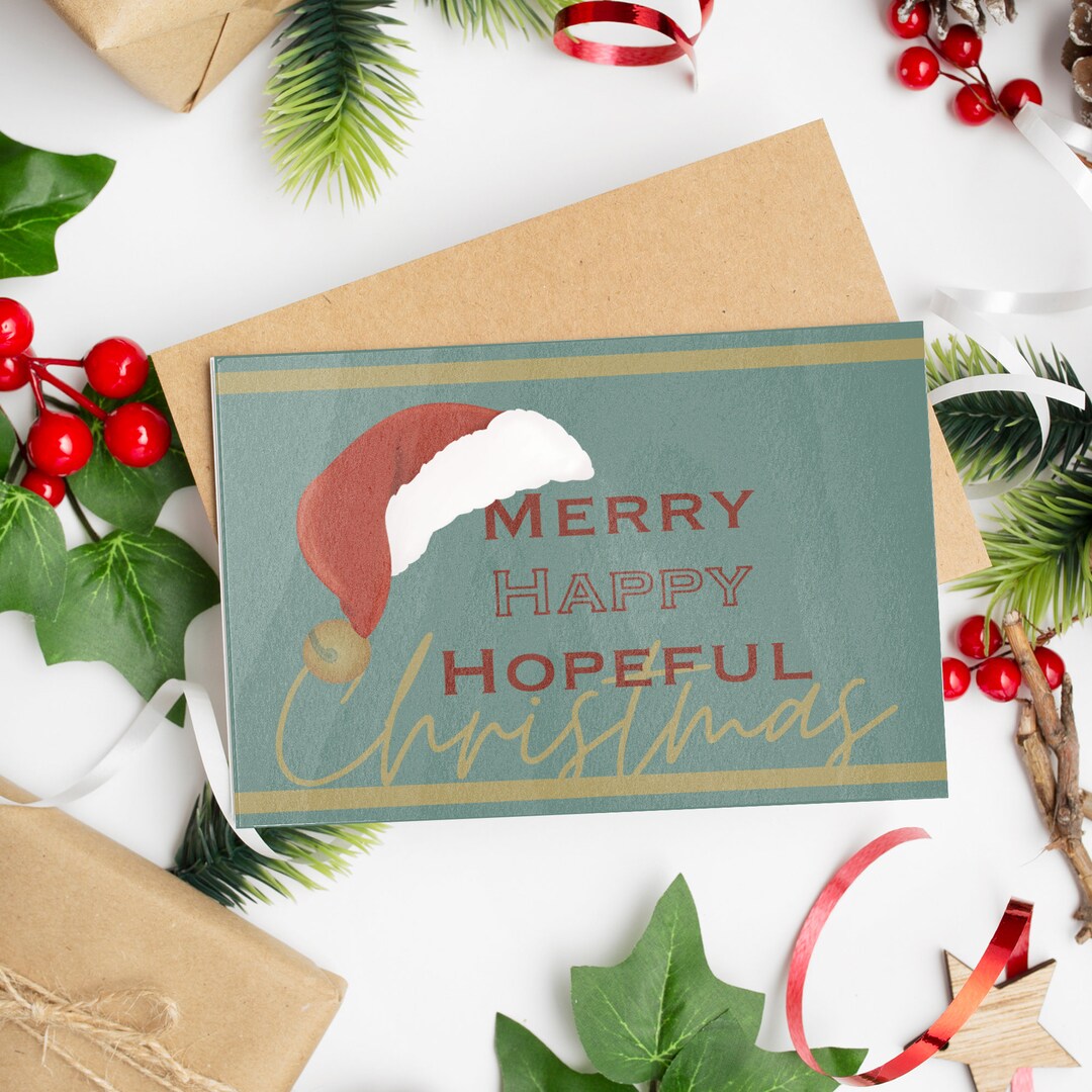 Merry Christmas Card Pdf Christmas Wishes - Etsy