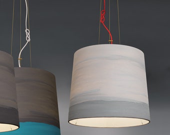 Canvas Painted Unique Emotional Handmade Pendant Lamp | Contemporary Cozy Lighting for Bedroom & Lobby | Sustainable Design | The Sisters M