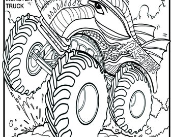 Amazing Trucks and Machines Coloring Book for Boys: Over 40 Coloring Activity Featuring Monster Trucks, Semis, Trailers, Seeders, Tractors, and Much More for Kids, Boys, Girls Ages 6, 7, 8, 9, 10, 11, 12, and Teens! [Book]