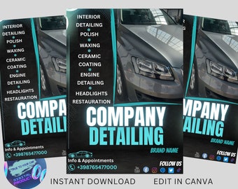 Car Wash Flyer Template Car Detailing Flyer Template Auto Parts Flyer Car Services Template Automotive Flyer Editable Template Social Media