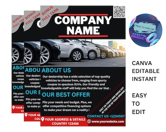 Customizable Car Dealership Flyer Template for Auto Dealership & Car Sales Services