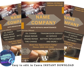 Customizable Auto Repair Flyer Template - Boost Your Business with Editable Marketing Material