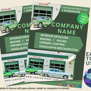 Car Wash Flyer Car Detailing Flyer Editable Template Social Media Auto Parts Flyer Car Services Template Automotive Flyer Car Detailing Post