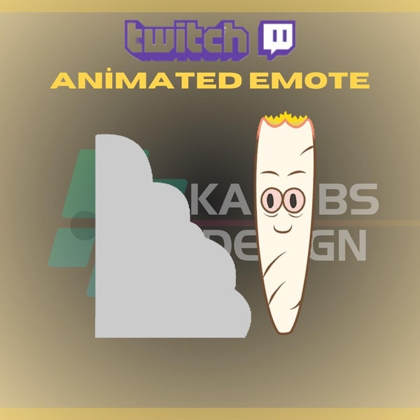 Animated Twitch Emote, Cannabis Weed Emote, Smoking Emote, Cute Emote, For Streamers - Instant Download / Ready to Use (transparent)