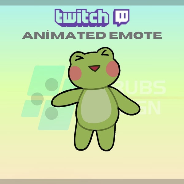 Animated Twitch Emote, Dancing Frog Emote, Cute Emote, Cool Emote, Dance Emote, For Streamers-Instant Download / Ready to Use (transparent)