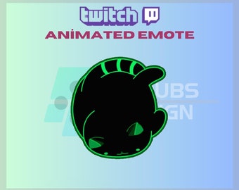 Animated Twitch, Kick Emote, Rolling Cat Emote, Cute Emote, Kitten Emote, Animal, For Streamers-Instant Download/Ready to Use (transparent)