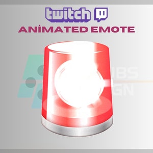 Animated Twitch, Kick Emote, Red Alarm Emote, Red Siren Emote, Attention, For Streamers - Instant Download / Ready to Use (transparent)