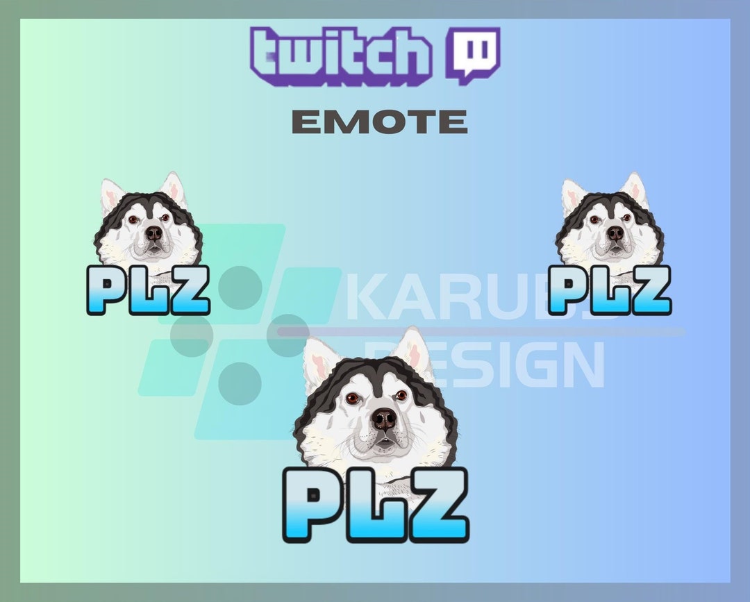 1 Twitch Emote, Husky PLZ [please] Emote, Animal Emote, Please Emote ...