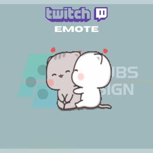 Animated Twitch, Kick Emote, Cute Kitty Emote, Kitten Emote, Cat Emote, Friendly, For Streamers - Instant Download/Ready to Use(transparent)