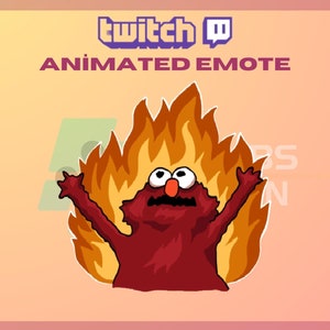 Animated Twitch Emote, Hellmo Emote, Cute Emote, Hellmo Fire Emote, Burn Emote, For Streamers-Instant Download / Ready to Use (transparent)