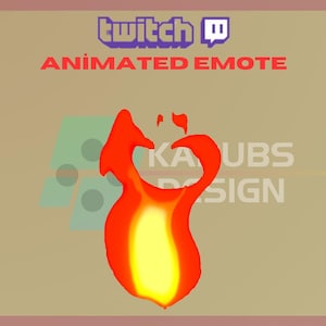 Animated Twitch, Kick Emote, Flamed Fire Emote, Fire Emote, Community Emote, Cute, For Streamers-Instant Download/Ready to Use (transparent)