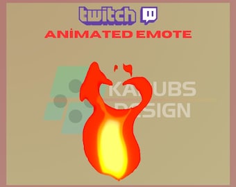 Animiertes Twitch, Kick Emote, Geflammtes Feuer Emote, Feuer Emote, Community Emote, Niedlich, Für Streamer-Instant Download/Ready to Use (transparent)