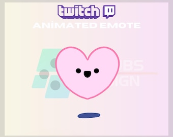 Animated Twitch Emote, Cute Ghost Emote, Heart Emote, Loving Ghost Emote, For Streamers-Instant Download / Ready to Use (transparent)