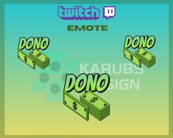 1 Twitch-emote, geld-emote, Dono-emote, donatie-emote, community-emote, voor streamers - direct downloaden / gebruiksklaar png-bestand (transparant)