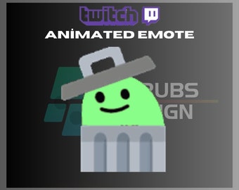 Animated Twitch Emote, Cute Trash Emote, Dancing Blob Emote, Colourful Blob Emote, For Streamers-Instant Download/Ready to Use (transparent)