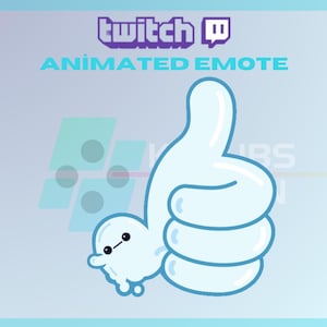 Animated Twitch, Kick Emote, Ghost Thumbs Up Emote, Okey Emote, Cute, Nice Emote, For Streamers-Instant Download/Ready to Use (transparent)