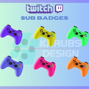 Console Twitch Sub Badges, Gamer Sub Badge, 3D Sub Badges, Game Console Badges, For Streamers-Instant Download/Ready to Use PNG(transparent)