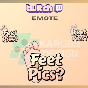 1 Twitch, Kick Emotes, Feet Twitch Emote, Funny Emote, Community Emote, For Streamers-Instant Download / Ready to Use PNG (transparent)