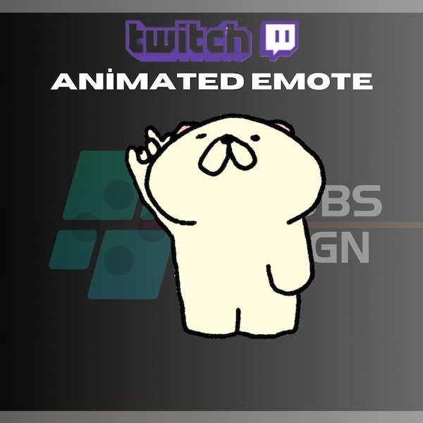 Emote Twitch animé, emote ours à bascule, fête, musique, emote danse, pour streamers-téléchargement instantané/prêt à l'emploi (transparent)