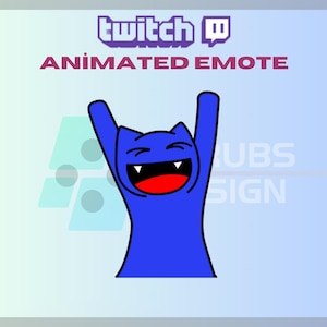 Animated Twitch Emote, Rainbow Cat Emote, Crazy Dancing Emote, Cute Cat Emote, For Streamers - Instant Download / Ready to Use (transparent)