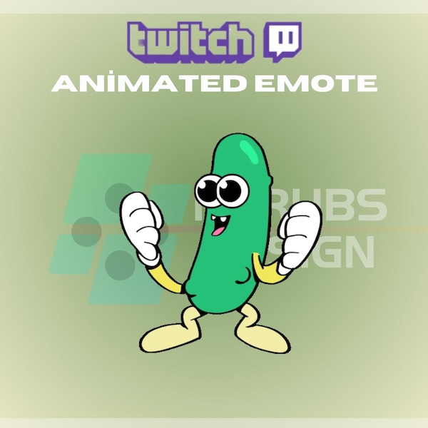 Animated Twitch Emote, Dancing Pickle Emote, Cute Emote, Dance Emote, Animated, For Streamers - Instant Download/Ready to Use (transparent)