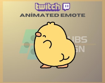 Animated Twitch, Kick Emote, Duck Twerk Emote, Chick Thicc Emote, Booty Emote, For Streamers-Instant Download / Ready to Use (transparent)