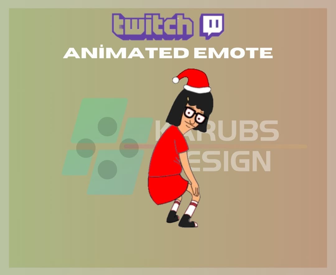 Animated Twitch Emote, Twerk Santa Emote, Party Emote, Dance Emote, New
