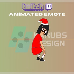 Animated Twitch, Kick Emote, Twerk Santa Emote, Party Emote, Dance, New Year, For Streamers - Instant Download / Ready to Use (transparent)
