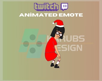 Animated Twitch, Kick Emote, Twerk Santa Emote, Party Emote, Dance, New Year, For Streamers - Instant Download / Ready to Use (transparent)