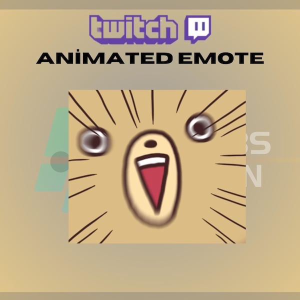 Animated Twitch Emote, Bear Scared Emote, Bear Shocked Emote, Animal Emote, For Streamers - Instant Download / Ready to Use (transparent)