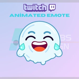 Animated Twitch, Kick Emote, Cute Ghost Emote, Lul Emote, Lol Emote, Laugh Emote, For Streamers-Instant Download / Ready to Use(transparent)