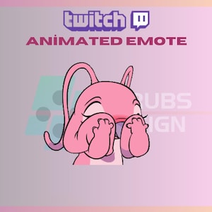 Animated Twitch, Kick Emote, Lilo Hide Emote, Stitch Cute, Guilty Emote, For Streamers - Instant Download / Ready to Use (transparent)