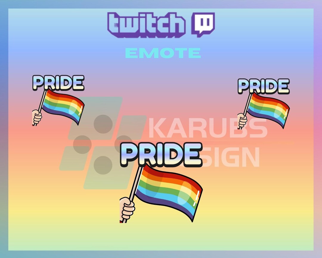 1 Twitch Emote, Pride Flag Emote, Pride Emote, Flag Emote, Gay Emote