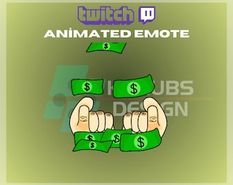 Geanimeerde Twitch-emote, donatie-emote, Dono-emote, donatie-emote, geld, voor streamers - direct downloaden / klaar voor gebruik (transparant)