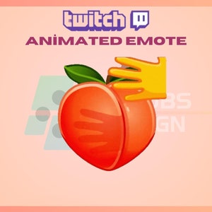Animated Twitch, Kick Emote, Peach Slap Emote, Yummy Booty, Hip Shaking Emote, For Streamers - Instant Download / Ready to Use (transparent)