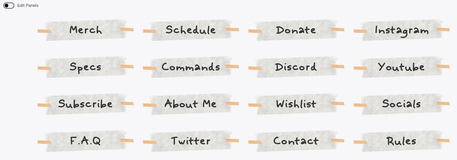 16x Twitch Panels Pack - Paper Note Panels, Note Paper, Cute ...