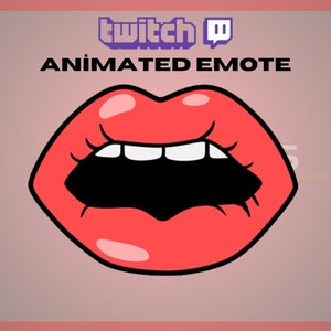 Animated Twitch, Kick Emote, Red Lip Kiss, Sexy Emote, Romantic Emote, Cute, For Streamers - Instant Download / Ready to Use (transparent)
